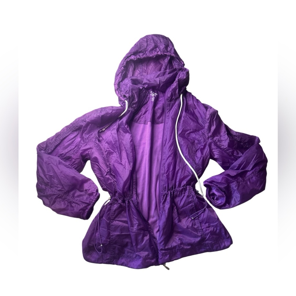 Vintage 90s Reel Legends Purple Windbreaker Jacket Xl Hooded Lightweight Retro